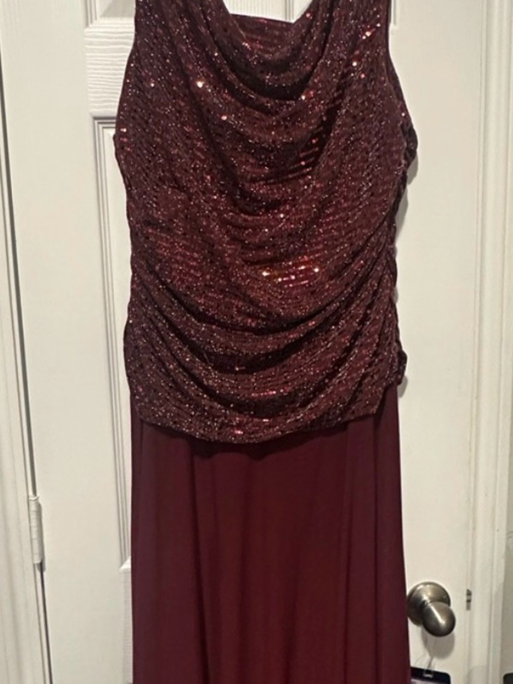 R&M Richards Wine Red Evening Dress